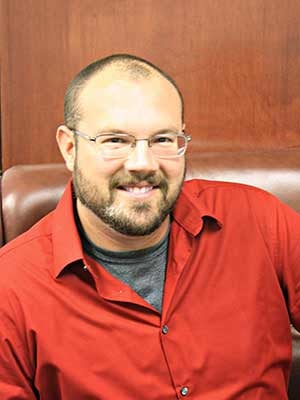 Picture of Marty Phillips in red long sleave shirt
